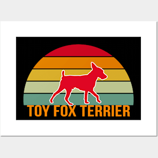 Toy Fox Terrier Vintage Silhouette Posters and Art